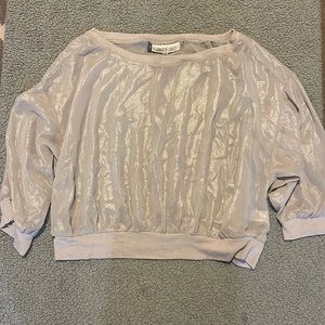 Jennifer Lopez - Sheer - Cropped - 3/4 Length Sleeve Top - Medium